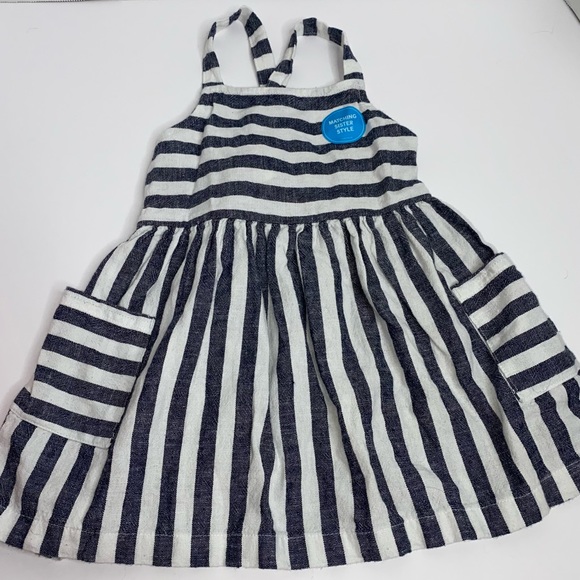 carter's striped linen dress Carter's | Dresses | Carters Nwt Linen Striped Dress 8m Dress